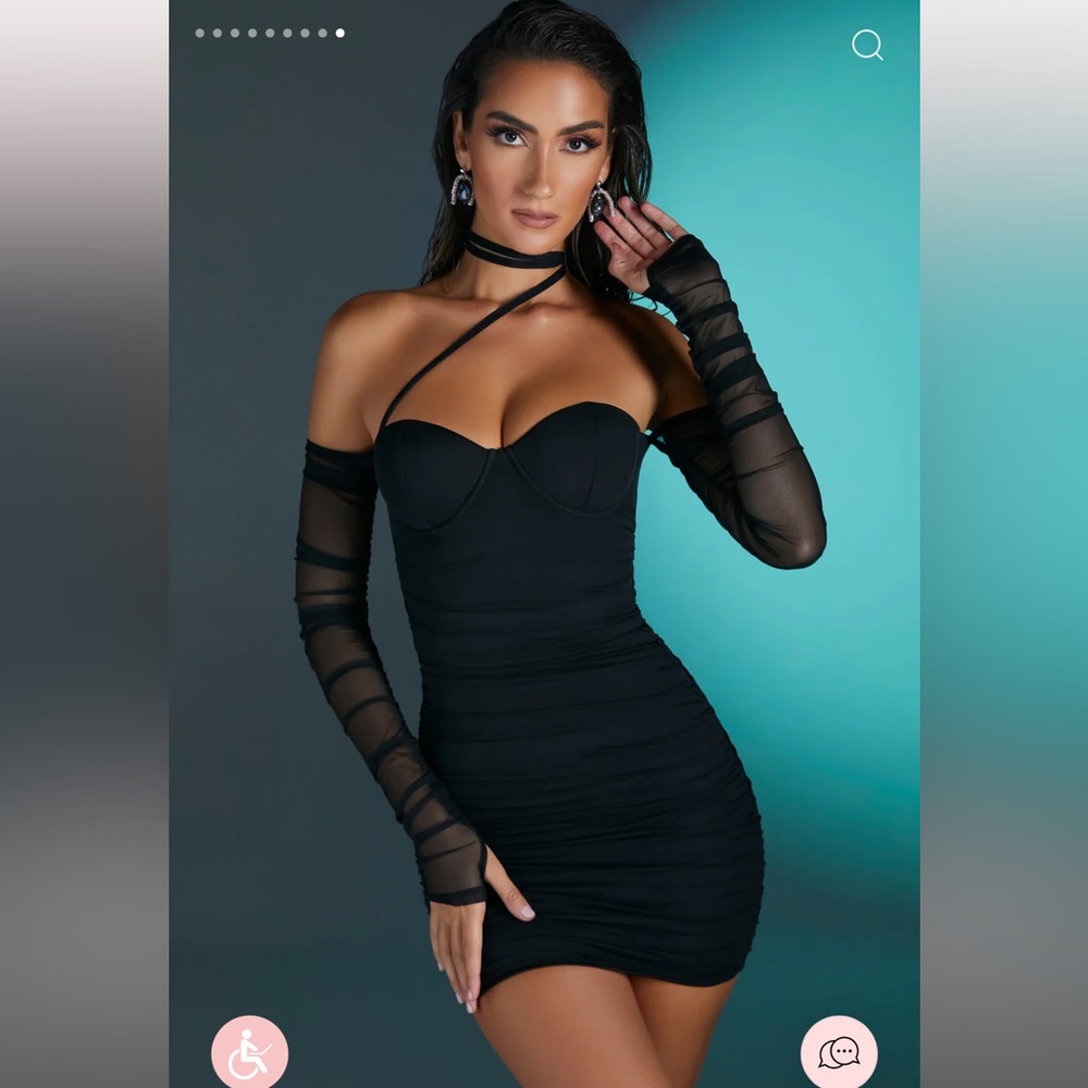 Oh Polly Black Mini Dress